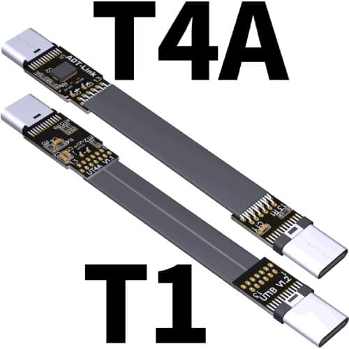 ADT-Link USB 3.1 Type C to TypeC Extension Cable Cord up to 10Gbps 90 Degree Angled/Flat USB-C Wire for FPV Aerial Photography