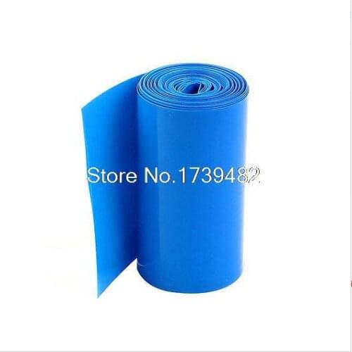 1Meters 500mm Width PVC Heat Shrink Wrap Tube Blue for 18650 Battery Pack