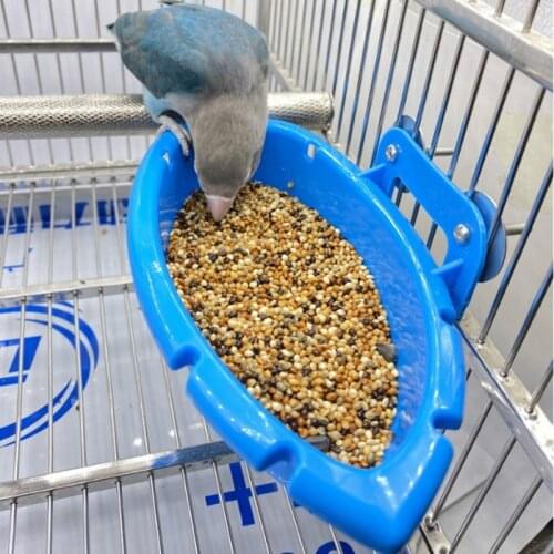 Bird Water Bathtub Pet Parrots Baths Cage Hanging Feeder Bowl Bathing Toy Shower Box Bird Cleaning Tool for Little Bird Canary