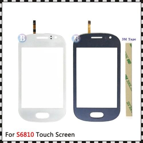 High Quality 3.5" For Samsung Galaxy Fame S6810 S6812 Touch Screen Digitizer Sensor Outer Glass Lens Panel Blue White