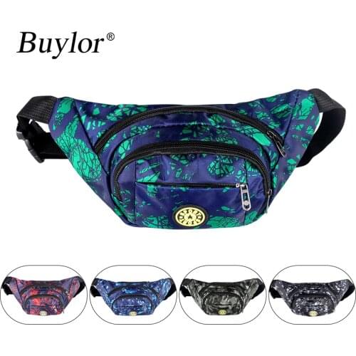 Buylor Fanny Pack Men Belt Bag Waterproof Waist Packs Banana Chest Bum Bag Women Zipper Wallet Pouch Travel Bicycle Hiking