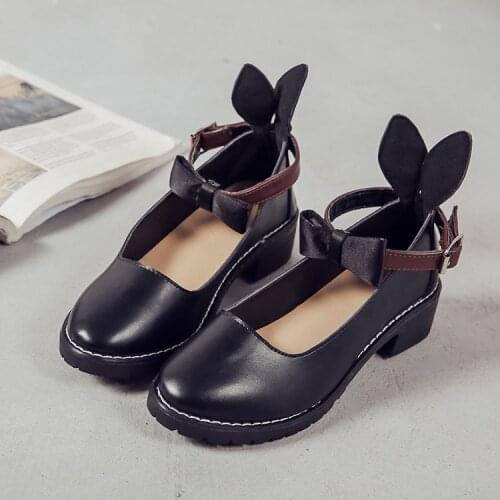 2020 winter new low-top shoes womens lolita shoes rubber PU solid color round toe flat-heeled adhesive shoes shallow mouth
