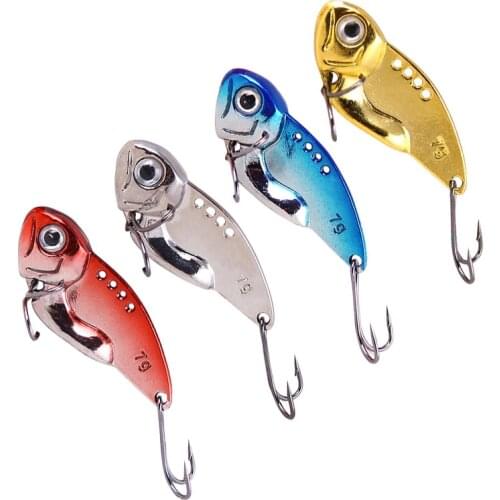 1pcs Fishing Accessories Arttificial Bait Metal VIB Fishing Lures 5cm7.8g Vibration Sequins Spinner Spoon With Treble Hooks Bait