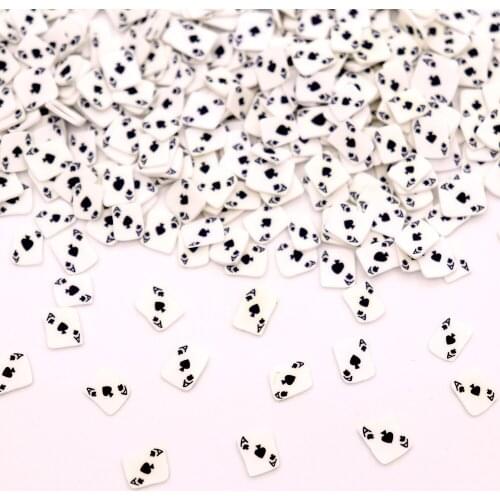 10g/Lot Poker Cards Slices Sprinkles For Slime Supplie Toy Polymer Clay Charms Accessories Addition For Fluffy Clear Slime