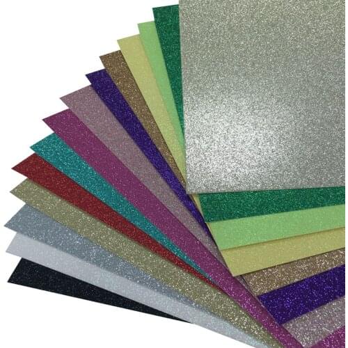 10pcs one bag Christmas and Party Decorations Glitter Paper, DIY Craft Paper 300gsm Glitter Cardstock Paper