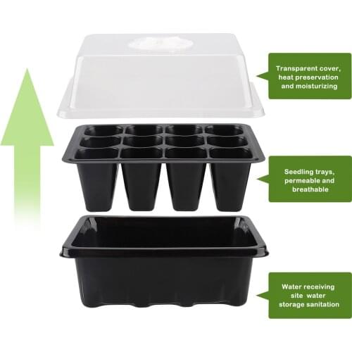 12 Hole Garden Plant Pot Plant Seed Grows Box Nursery Seedling Starter Garden Flower Pot Multifunctional Hydroponics Pot Durable