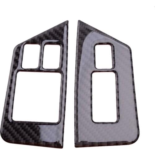 2Pcs/Set Car Window Switch Panel Cover Trim Fit For Nissan GTR R35 2008 2009 2010 2011 2012 2013 2014 2015 2016 Left Hand Drive