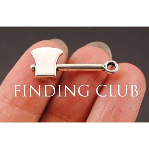 30 pcs Silver Color Axe charms DIY Metal Bracelet Necklace Jewelry Findings A847
