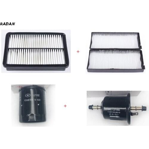 4 pcs/lot Filters set Orginal Air A/C Oil Fuel Filter For JAC J3 VVT Engine