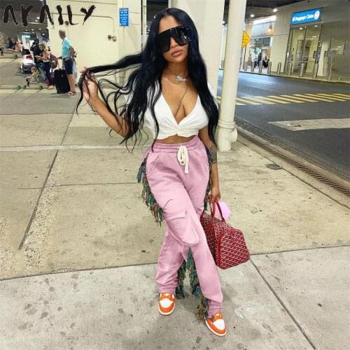 Женские брюки карго Akaily China At AliExpress