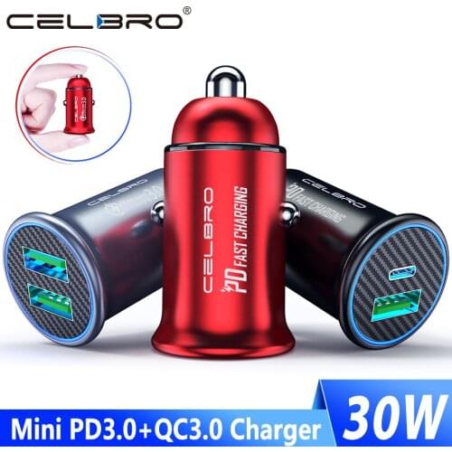 Mini USB Car Charger Dual USB Phone Car Charger Fast Charging Auto Charger for iPhone Samsung Xiaomi QC4.0 PD CarCharger