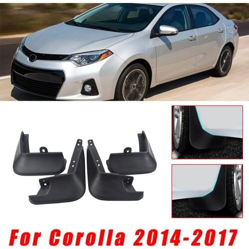 Car Mud Guards For Toyota Carolla 2014 2015 2016 2017 Splash Guards Over Fender Kit Car Styling Fender Accessories