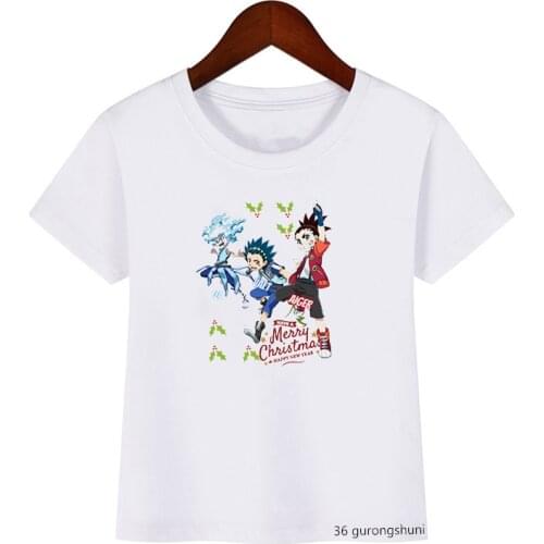 Novelty design boys t-shirt anime cartoon christmas graphic print for kids tshirt christmas gift costume cute girls t-shirt tops