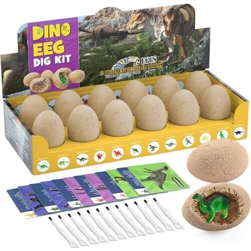 Dinosaur Egg Archaeological Tap Childrens Educational Toy Kids Small Size Toys For Boys Girls