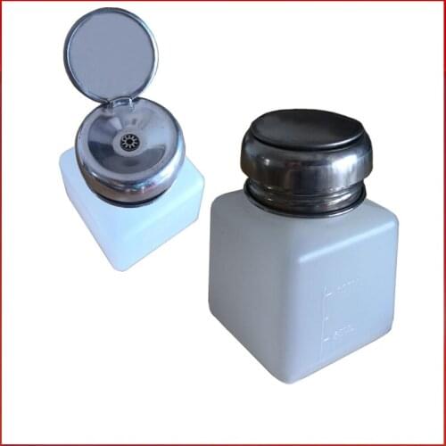 Plastic Press Pump Bottle 100ml / 180ml Liquid Alcohol Bottles Dispenser For Cleaning Panel Mobile Phone Repair Tool