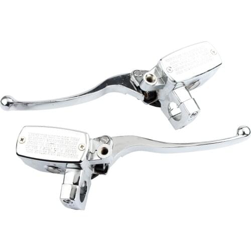 Chrome 1in 25mm Handlebar Hydraulic Brake Clutch Master Cylinder Left & Right Set For Magna VT250 Shadow VT750 1100 VT Motorcycl