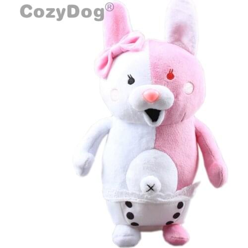 28 cm Big Size Pink Monokuma Bear Plush Toys Doll Peluche Stuffed Animals Toys Pillow Cushion Baby Kids Christmas Birthday Gift