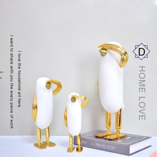 Interior home decoration accessories family office Art Wedding gift deaf peaceful statue house pet original European resin bird