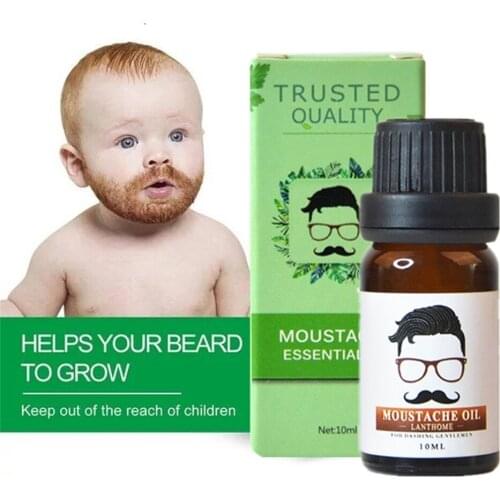 Lanthome Beard Growth Oil 10ml Hair Growth Products for Growing a Beard Hair Thicker Spray Essence Mustache Thick Alopecia Serum