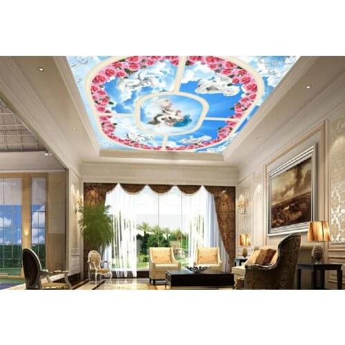 European style photo wallpaper 3d ceiling wallpaper Angel Garden wallpaper art mural home decor wall wallpaper 3d