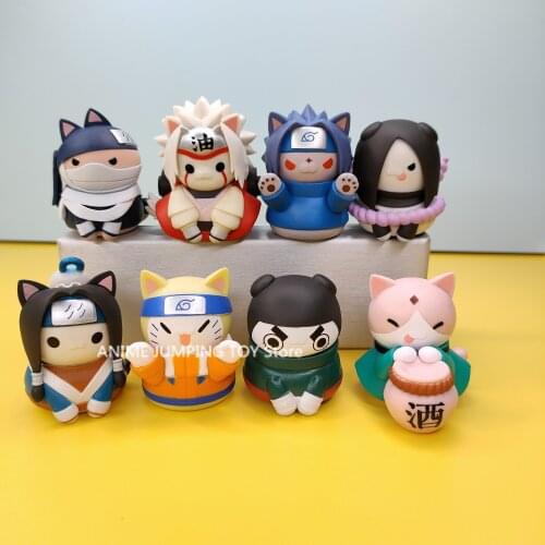 New 8PCS/set Anime Figures Figures Kawaii PVC Model Dolls Kitten Action Figure Home Desk Decor Toys Gift Suit Dropshipping