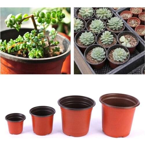 10pcs Flower Plastic Grow Box Fall Resistant Tray For Home Garden Plant Pot Nursery Transplant Flower Pots 2020 Hot