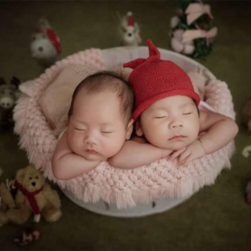 Newborn Photography Props Wooden Basin Full Moon Infants Baby Pose Auxiliary Photo Shooting Basket