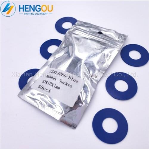 200 Pieces Free Shipping Blue Heidelberg Rubber Sucker for Printing Machine Size 32x13x1mm