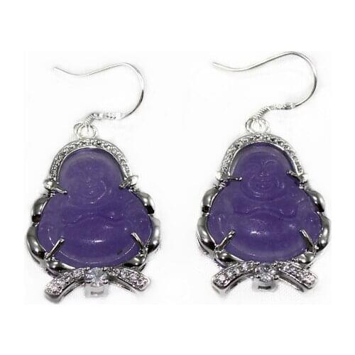 Chines Style Jades With Buddha Earring