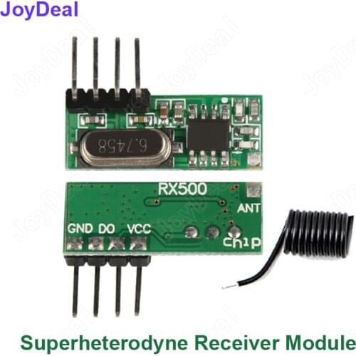 433Mhz DC5V RF Relay Superheterodyne Wireless Remote Control Receiver Switch Module With Antenna For Ask Arduino Uno UHF Diy Kit