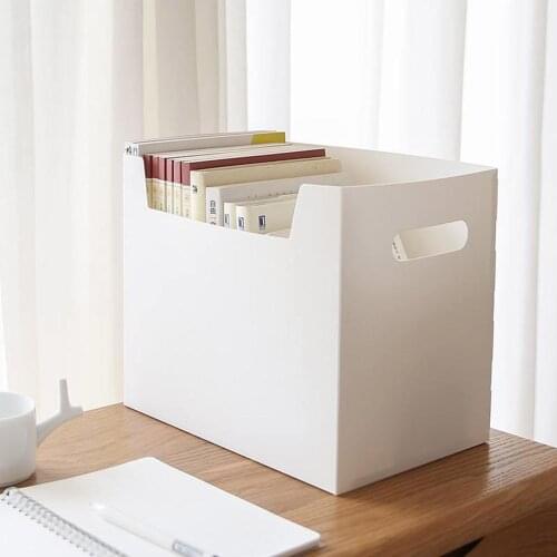 High Capacity Home Book File Folder Desktop Storage Box Paper Bookshelf Desk Office Student Book Stand Consolidation Box