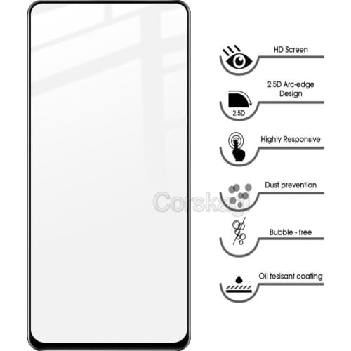 3PCS Full Coverage Screen Tempered Glass for Samsung Galaxy S20 FE S10e A31 A41 A42 A51 A71 A01 A21S M31S M51 Film M11 M21 M31