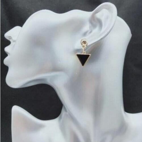 Ey396 European new Trendy Vintage Geometric alloy triangle earrings Female charm jewelry accessories