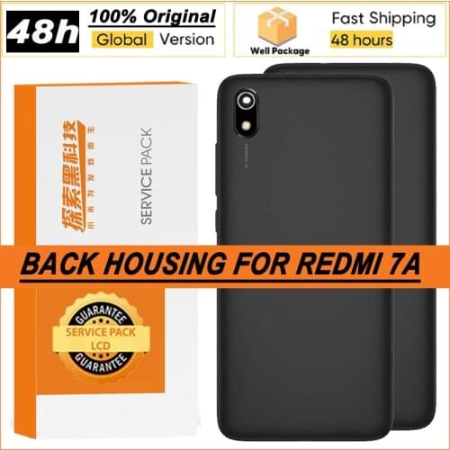 100% Original Back Housing for Xiaomi Redmi 7A Back Cover Battery Glass Rear Repair Parts