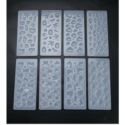 11 Style Star Candy Animal Gemstone Necklace Patch Silicone Mould For DIY Epoxy Resin Decorative Craft Jewelry Making Mold