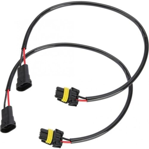 2pcs H11 Female 9006 HB4 9012 9006XS Male Headlight Fog Light Conversion Adapter Connector Cable Sockets Wire Harness
