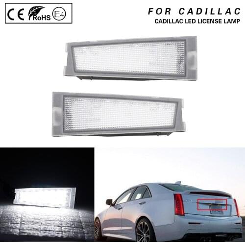 2Pcs LED License Number Plate Light Lamps For Cadillac Cts Sedan 2008 2009 2010 OEM 20901148 No Error LED Number Plate Lamp