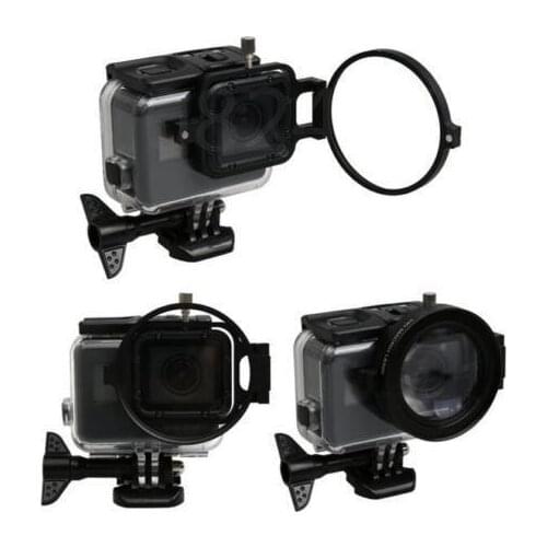 5in1 1set 58MM 16 Times Magnification Close-up Macro Lens+adapter +Lens Cap+Lanyard + Dustcloth + Bag for Gopro Hero5/6