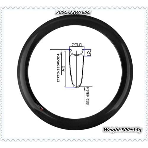 700C Aero bicycle carbon rims DIY 60mmVs50mm depth Stronger carbone clincher 23mm width 3K/UD/12K/18K matt/Glossy cycing wheels