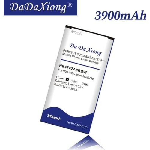 Da Da Xiong 3900mAh HB4742A0RBC HB4742A0RBW Battery for Huawei Honor 3C G630 G730 G740 H30-T00 H30-T10 H30-U10 H30 Phone Battery