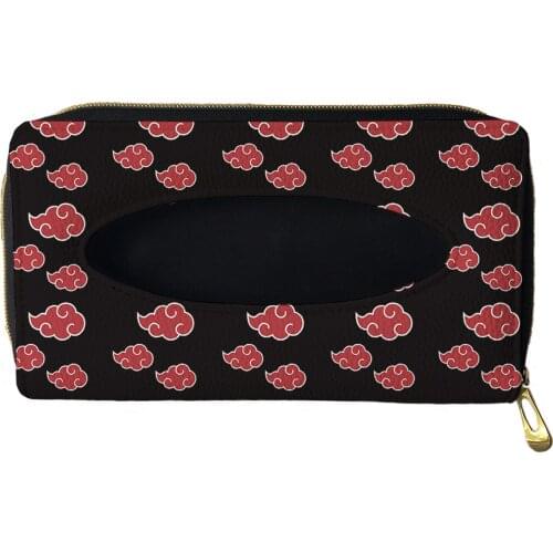 Anime Akatsuki Printed Car Tissue Box Car Sun Visor Napkins Tissue Boxes Holder Auto Interior Storage Bag Decor Car Accessories