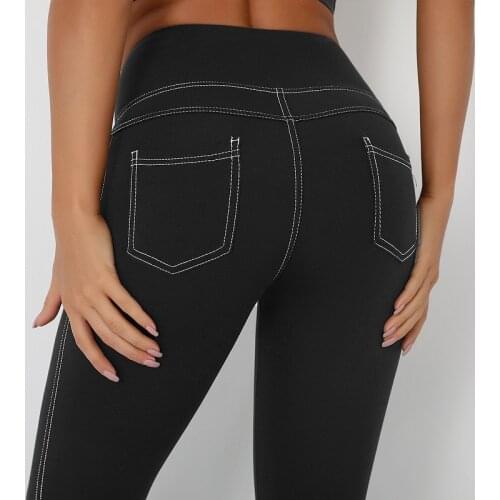 High Waist Seamless Yoga Pants Leggings Push Up Women Tights Fitness Sport Elastic Running Trousers Yoga Legging With Pockets