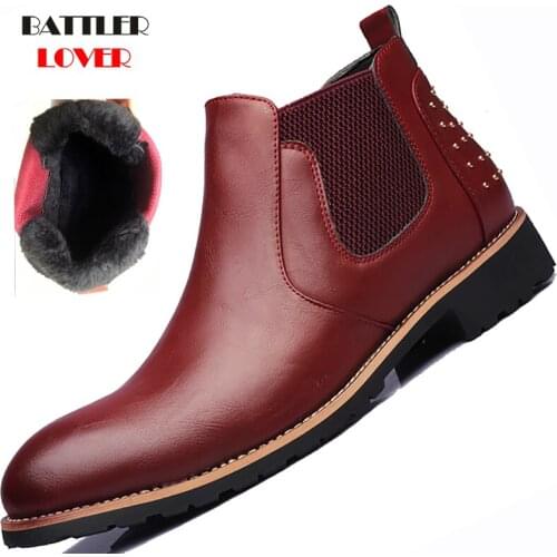 New Mens Chelsea Boots Ankle Boots Big size Black/Yellow/Red British Rivet Style Man Punk Boots Genuine Leather Free shipping