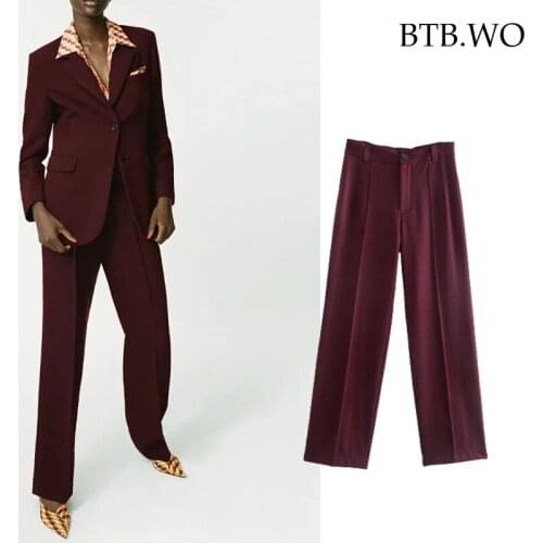 BTB.WO Women's Straight Trousers