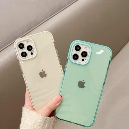 Luxury Transaprent Phone Case For iPhone 12 Pro Max Mini 11 Pro Max X Xs Max Xr 78 Plus SE2020 Frame Shockproof Cover For iPhone