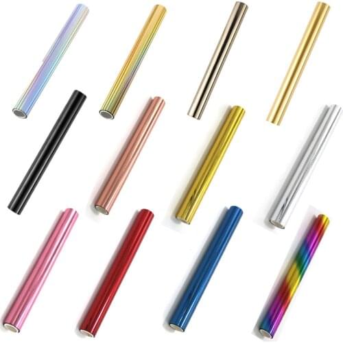 Colorful Toner Reactive Foil Paper Hot Stamping Holographic Foils for Laser Printer Laminator for Paper Cards Crafts 5mx19.3cm