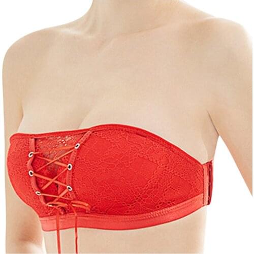 Women Strapless Stealth Bra Wire Free Bra Wireless Bra Plus Size Bandage Brassiere Tira Underwear Convertible Straps Stanik