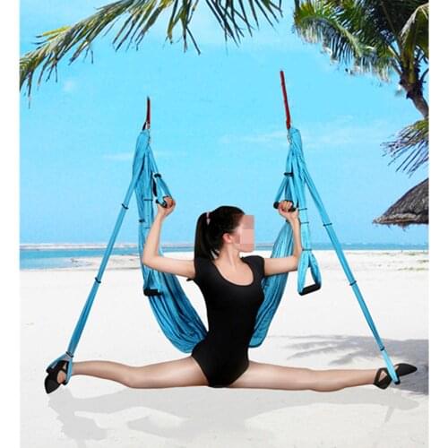 6 Handles Yoga Hammock Without Elasticity Anti-gravity Aerial Yoga for Handstand Training Home Fitness Equipment Indoor Swing