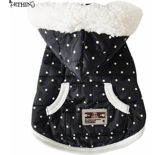 Classic cute Dot /stars/bow-knot Style Pet dogs winter coat warm Dogs Hoodied Clothes new clothing for dog puppy vest S-XL Size