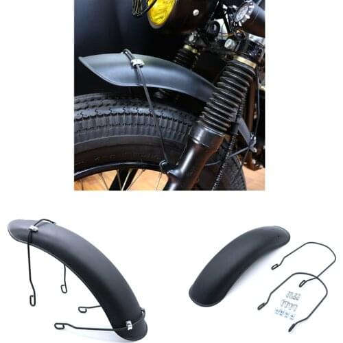 Motorcycle Front Fender Retro Mudguard Cover Black Metal For Harley Bobber Honda CG125 Cafe Racer Chopper Yamaha Tracker
